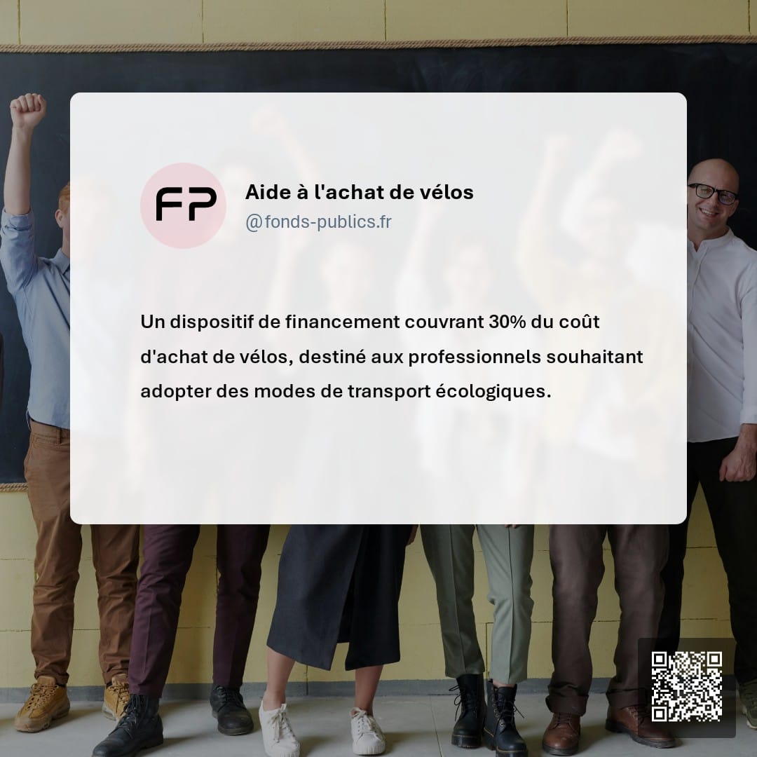 Aide à l'achat de vélos : Un dispositif de financement couvrant 30% du coût d'achat de vélos