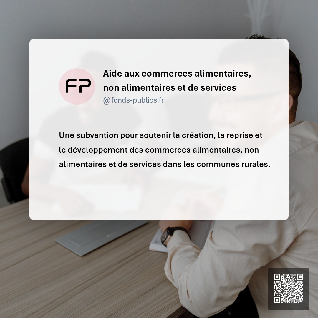 Aide aux commerces alimentaires