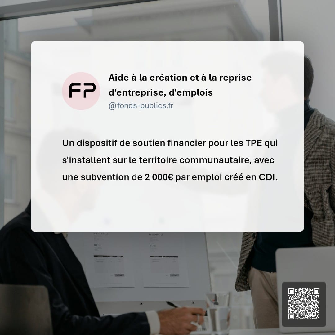 Aide à la création et à la reprise d'entreprise