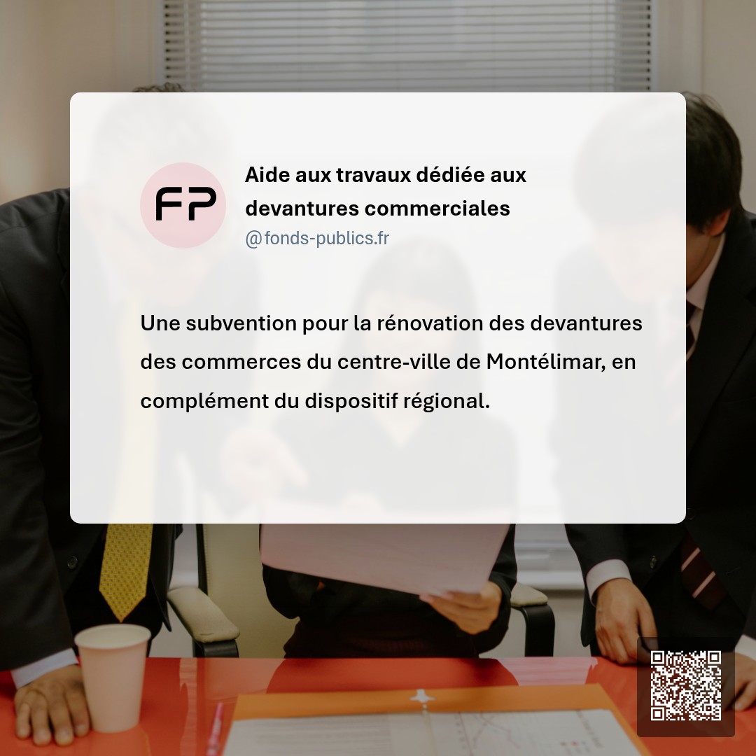 Aide aux travaux dédiée aux devantures commerciales : Une subvention pour la rénovation des devantures des commerces du centre-ville de Montélimar