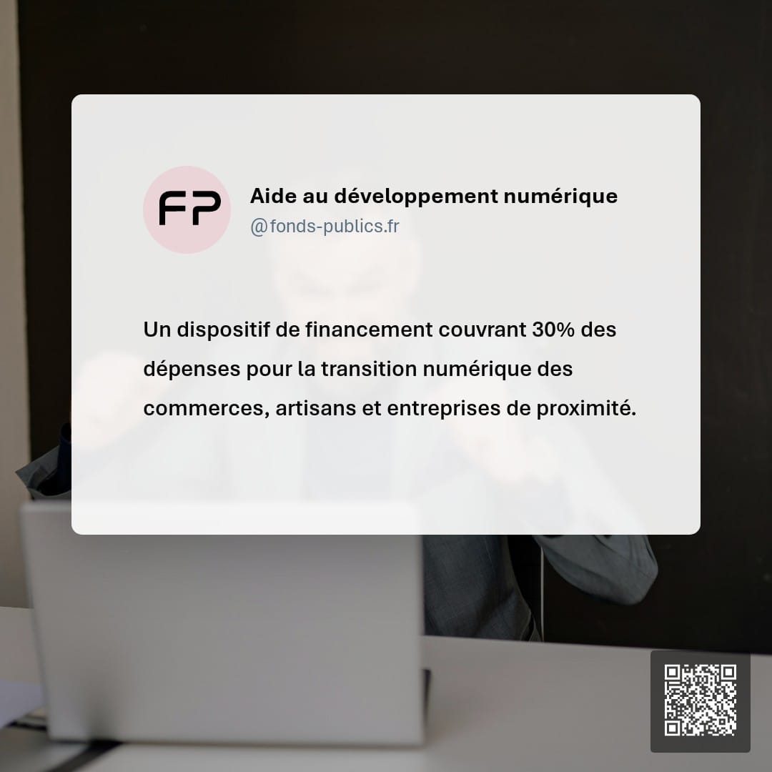 Aide au développement numérique : Un dispositif de financement couvrant 30% des dépenses pour la transition numérique des commerces