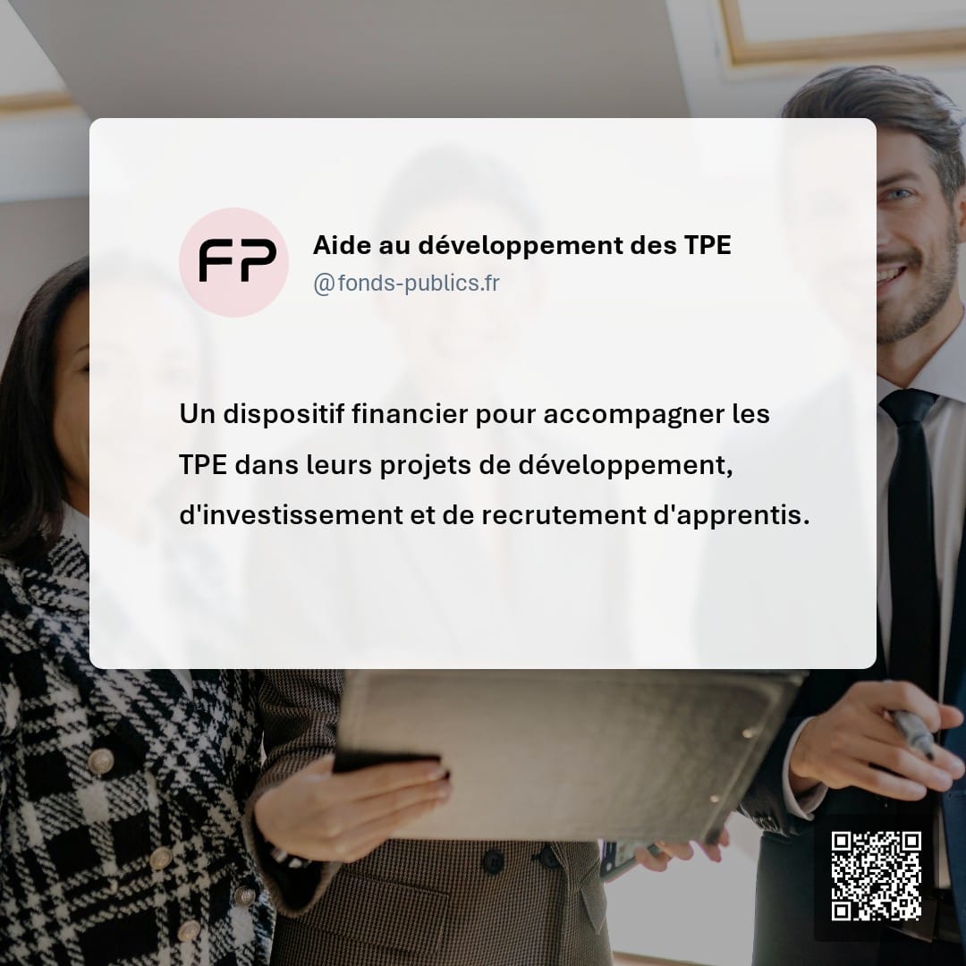 Aide au développement des TPE : Un dispositif financier pour accompagner les TPE dans leurs projets de développement