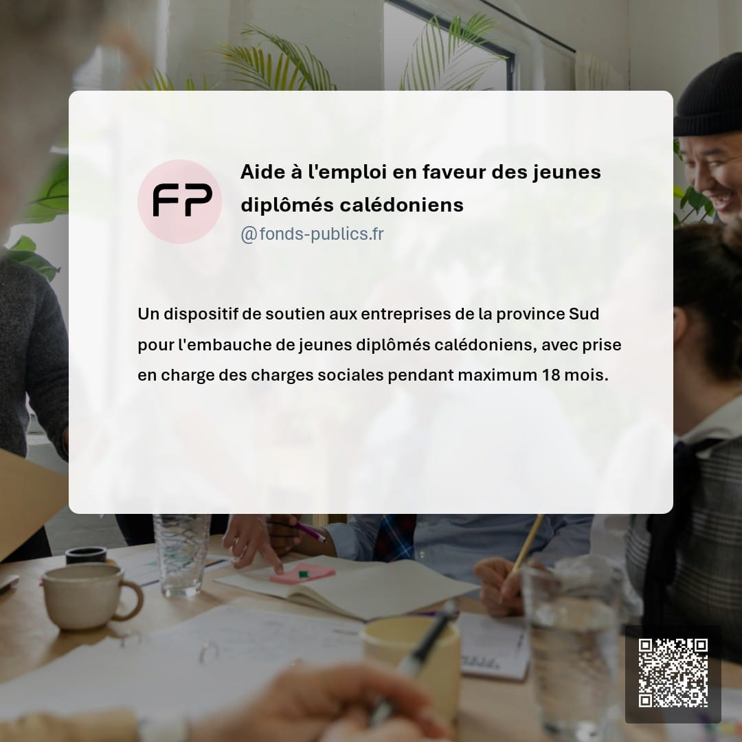 Aide à l'emploi en faveur des jeunes diplômés calédoniens : Un dispositif de soutien aux entreprises de la province Sud pour l'embauche de jeunes diplômés calédoniens