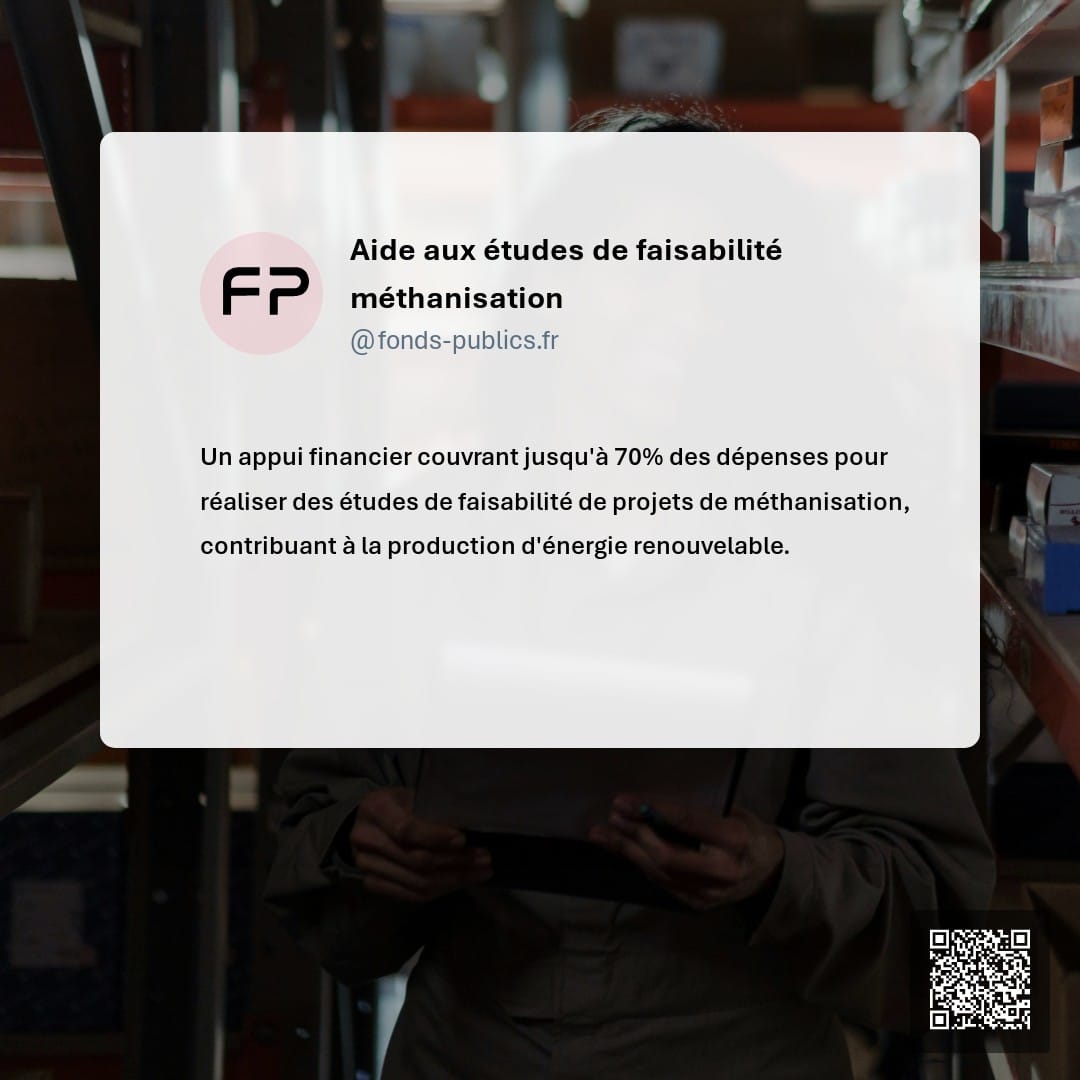 Aide aux études de faisabilité méthanisation : Un appui financier couvrant jusqu'à 70% des dépenses pour réaliser des études de faisabilité de projets de méthanisation