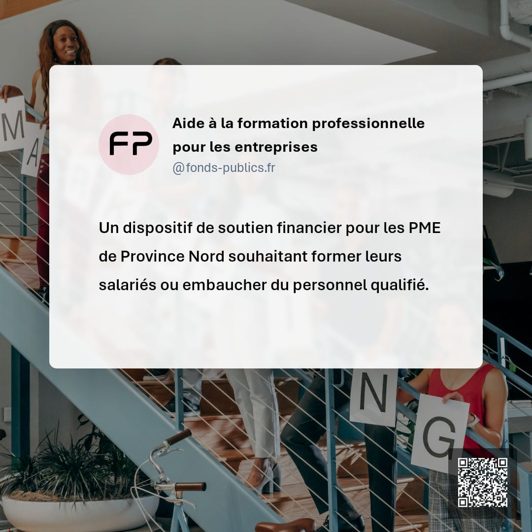 Aide à la formation professionnelle pour les entreprises : Un dispositif de soutien financier pour les PME de Province Nord souhaitant former leurs salariés ou embaucher du personnel qualifié.