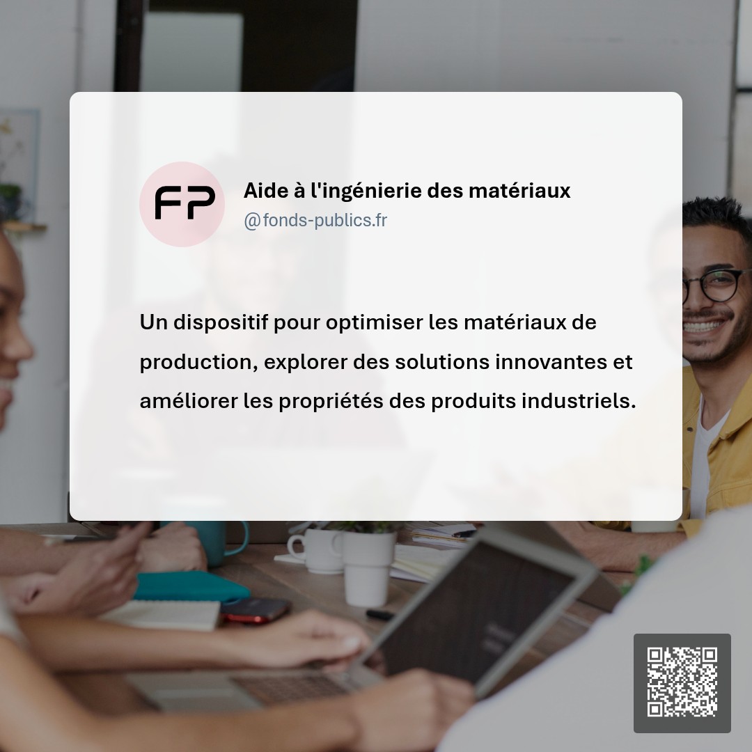 Aide à l'ingénierie des matériaux : Un dispositif pour optimiser les matériaux de production