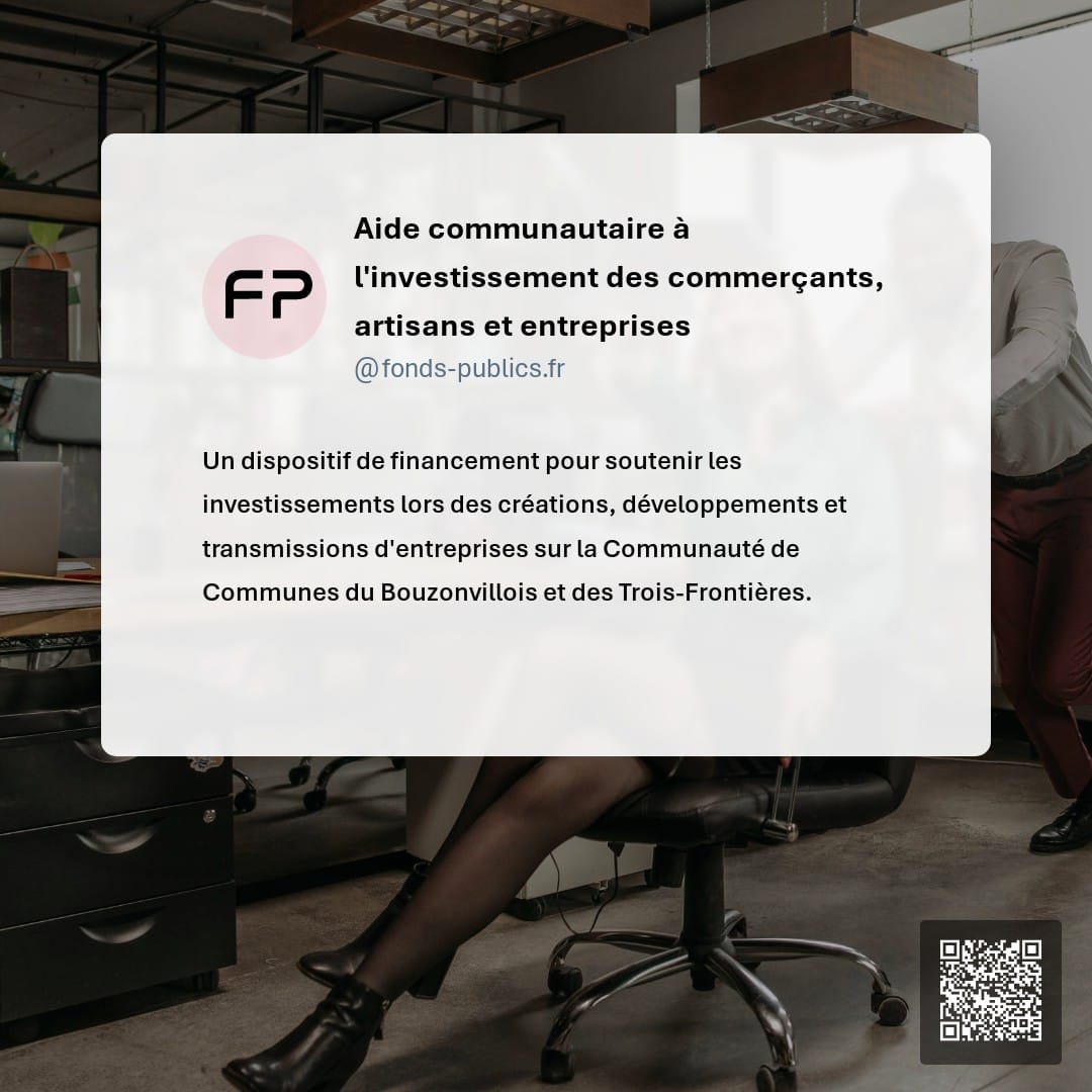 Aide communautaire à l'investissement des commerçants