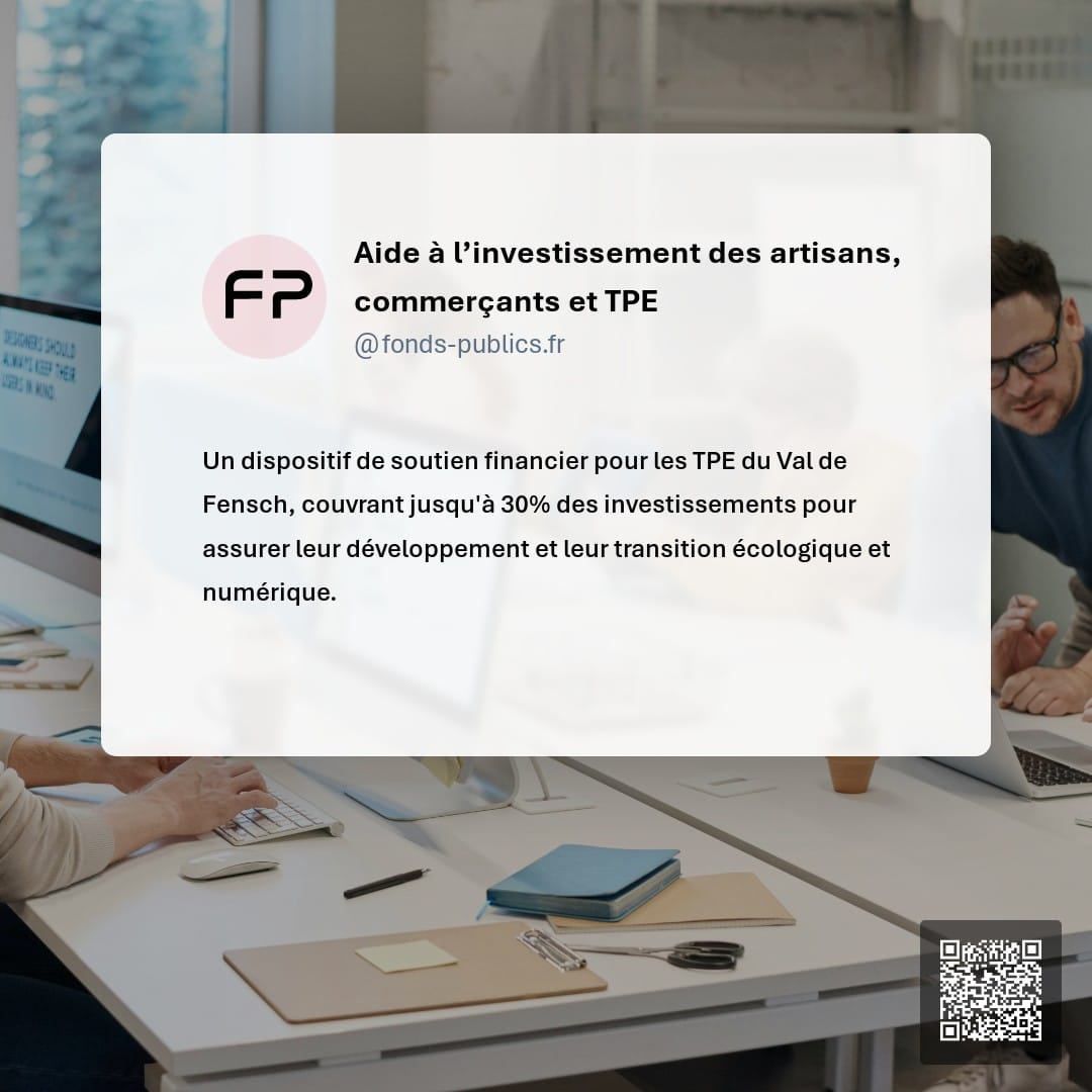 Aide à l’investissement des artisans