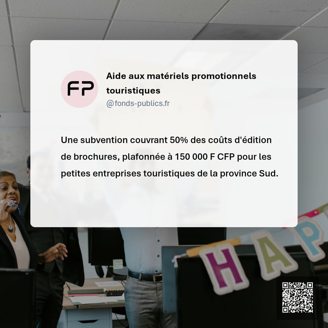 Aide aux matériels promotionnels touristiques : Une subvention couvrant 50% des coûts d'édition de brochures