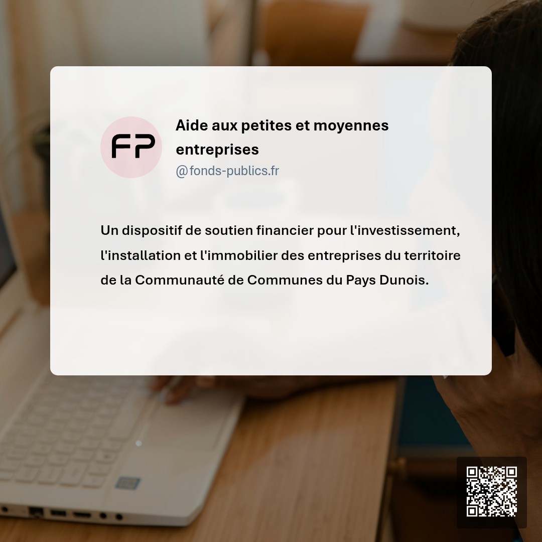 Aide aux petites et moyennes entreprises : Un dispositif de soutien financier pour l'investissement