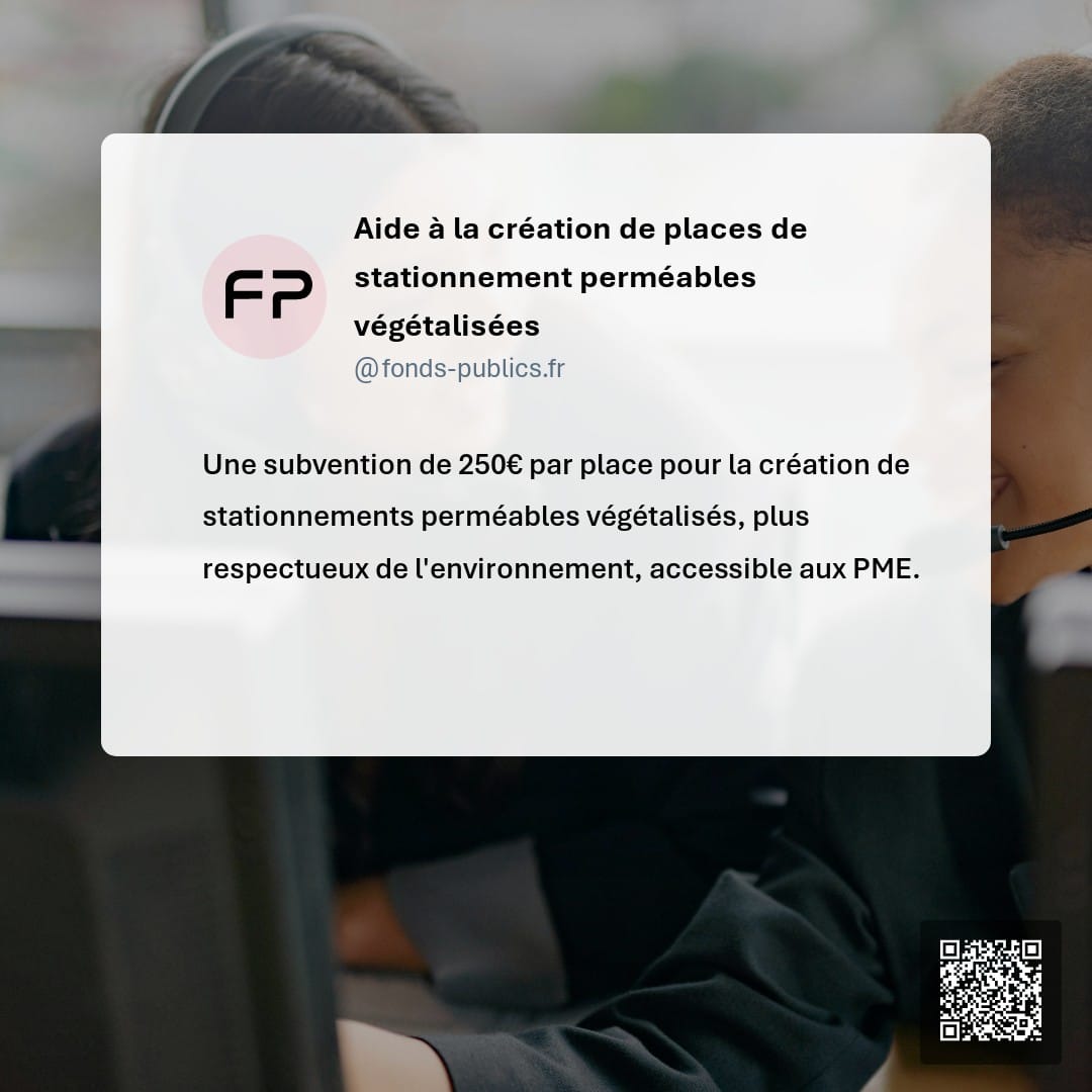 Aide à la création de places de stationnement perméables végétalisées : Une subvention de 250€ par place pour la création de stationnements perméables végétalisés