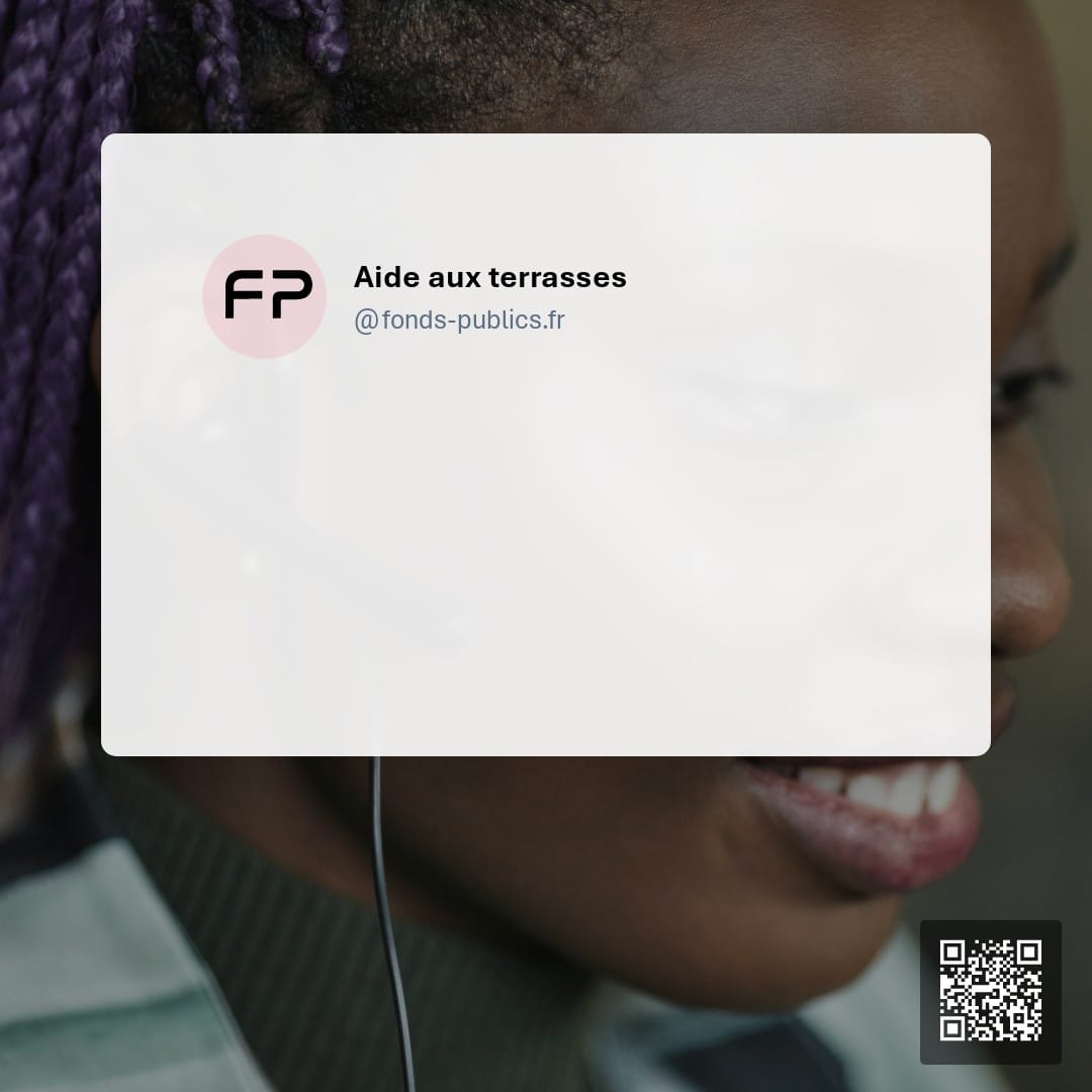 Aide aux terrasses : Une subvention pour améliorer l'attractivité visuelle des terrasses de bars et bars-restaurants établis depuis au moins deux ans.