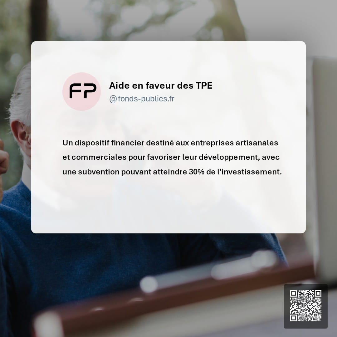 Aide en faveur des TPE : Un dispositif financier destiné aux entreprises artisanales et commerciales pour favoriser leur développement