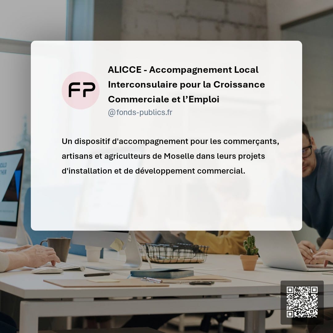 ALICCE - Accompagnement Local Interconsulaire pour la Croissance Commerciale et l’Emploi : Un dispositif d'accompagnement pour les commerçants
