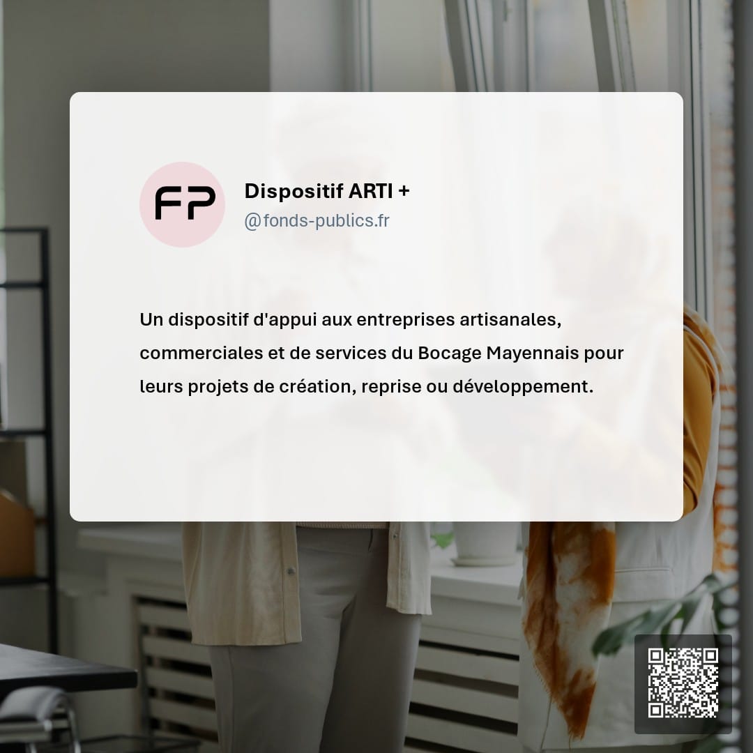 Dispositif ARTI + : Un dispositif d'appui aux entreprises artisanales