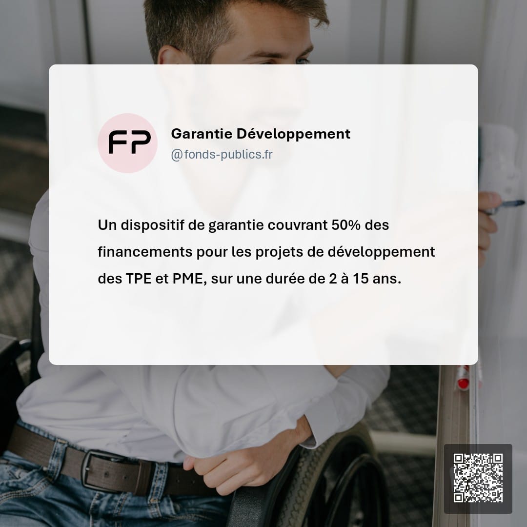 Garantie Développement : Un dispositif de garantie couvrant 50% des financements pour les projets de développement des TPE et PME