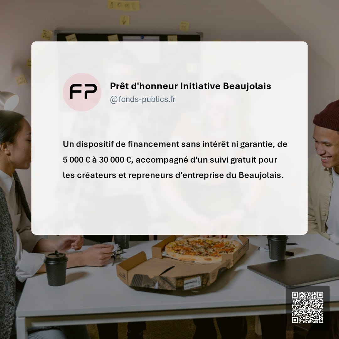 Prêt d'honneur Initiative Beaujolais : Un dispositif de financement sans intérêt ni garantie