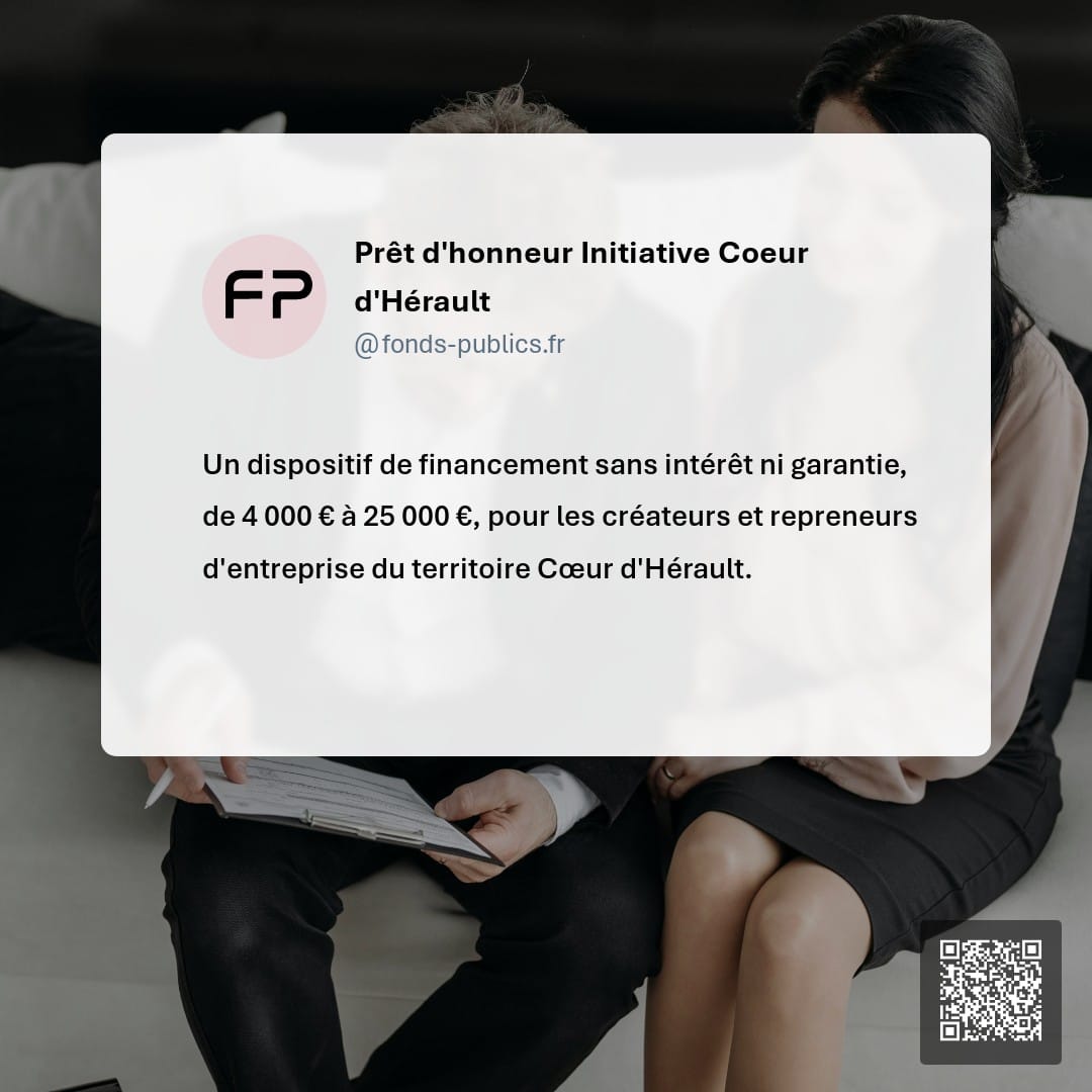 Prêt d'honneur Initiative Coeur d'Hérault : Un dispositif de financement sans intérêt ni garantie