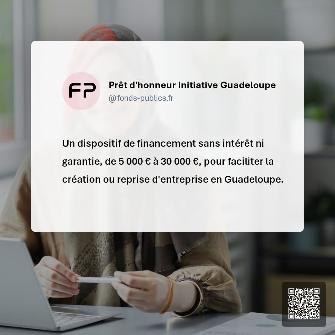 Prêt d'honneur Initiative Guadeloupe : Un dispositif de financement sans intérêt ni garantie