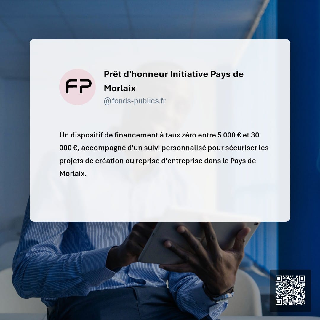 Prêt d'honneur Initiative Pays de Morlaix : Un dispositif de financement à taux zéro entre 5 000 € et 30 000 €