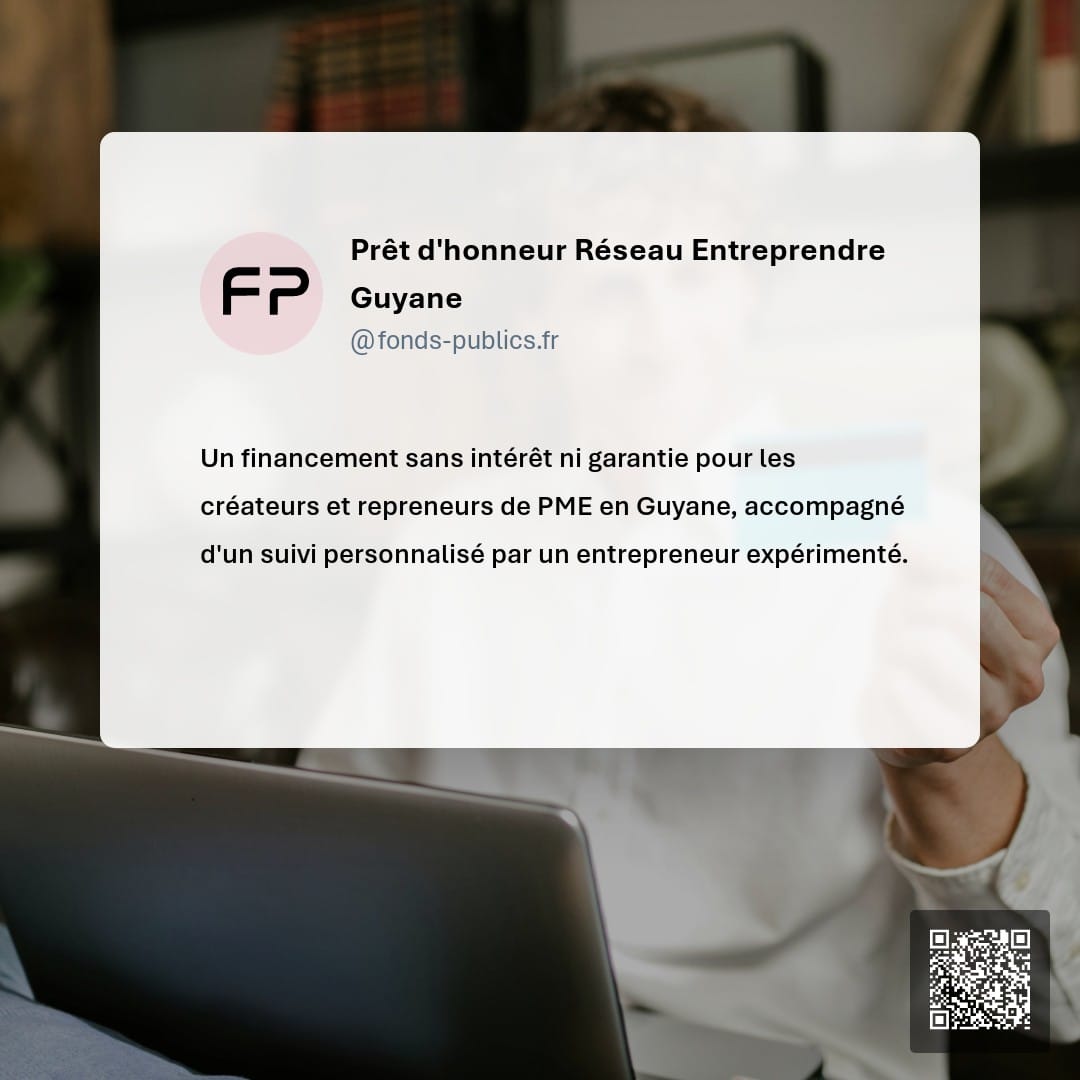 Prêt d'honneur Réseau Entreprendre Guyane : Un financement sans intérêt ni garantie pour les créateurs et repreneurs de PME en Guyane