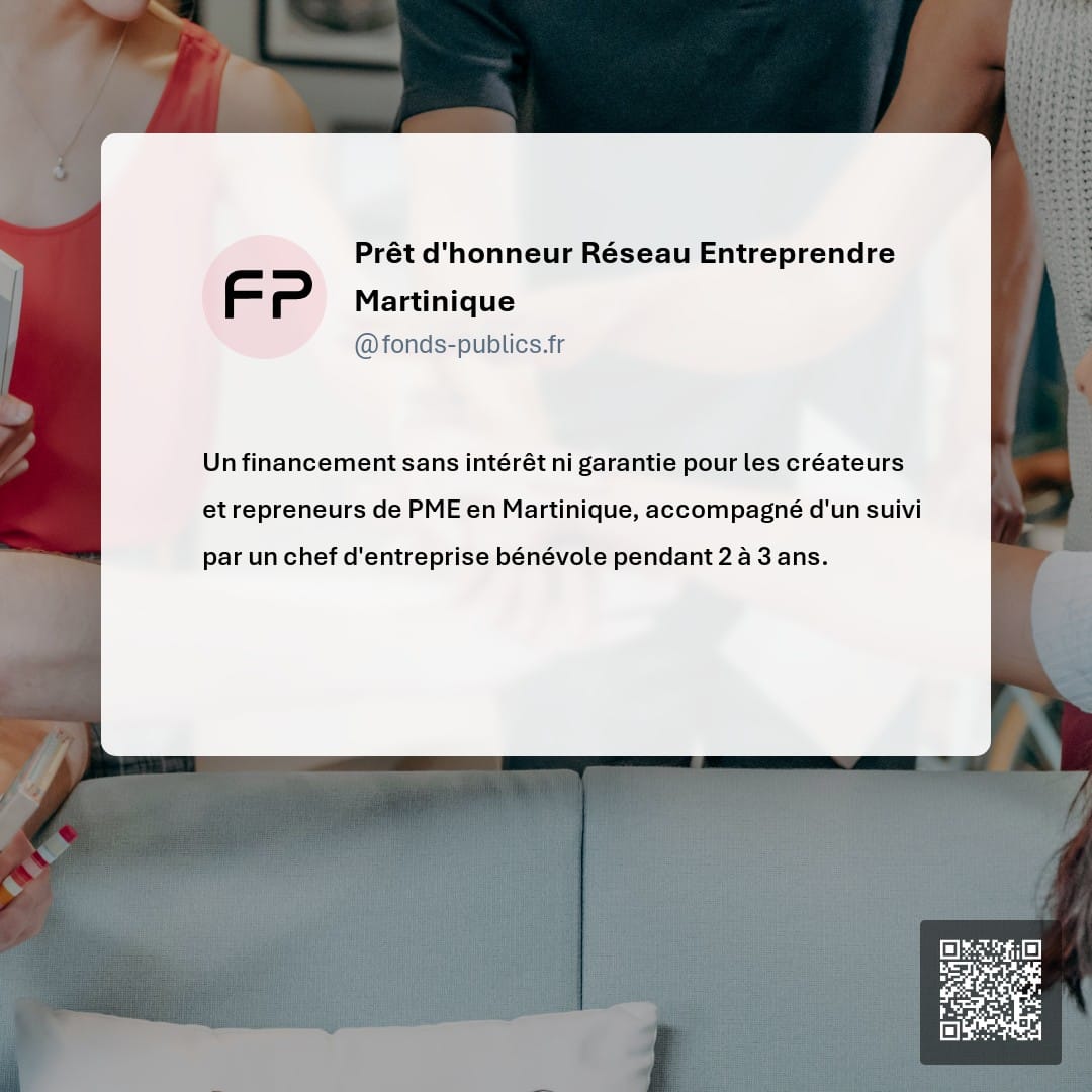 Prêt d'honneur Réseau Entreprendre Martinique : Un financement sans intérêt ni garantie pour les créateurs et repreneurs de PME en Martinique