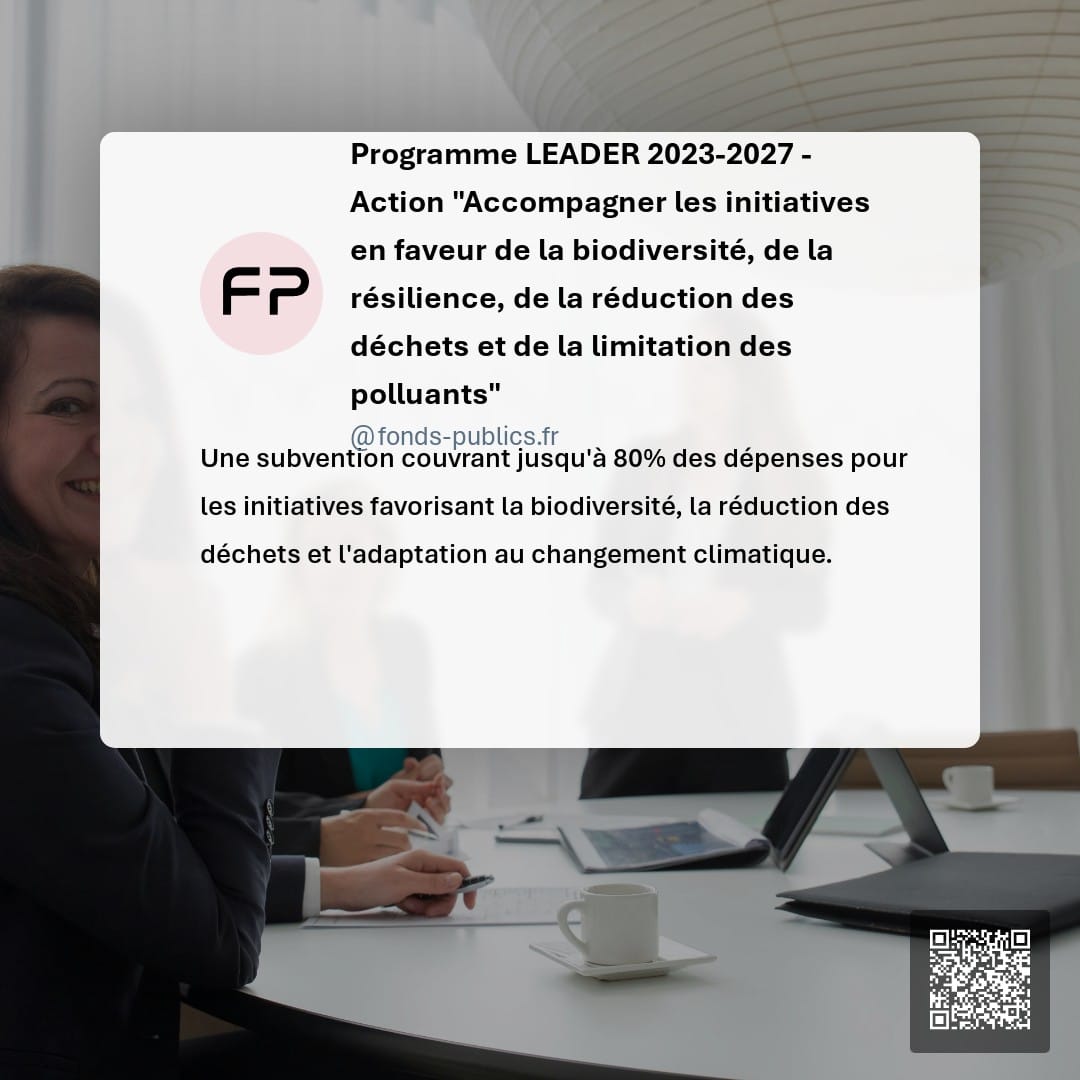 Programme LEADER 2023-2027 - Action "Accompagner les initiatives en faveur de la biodiversité
