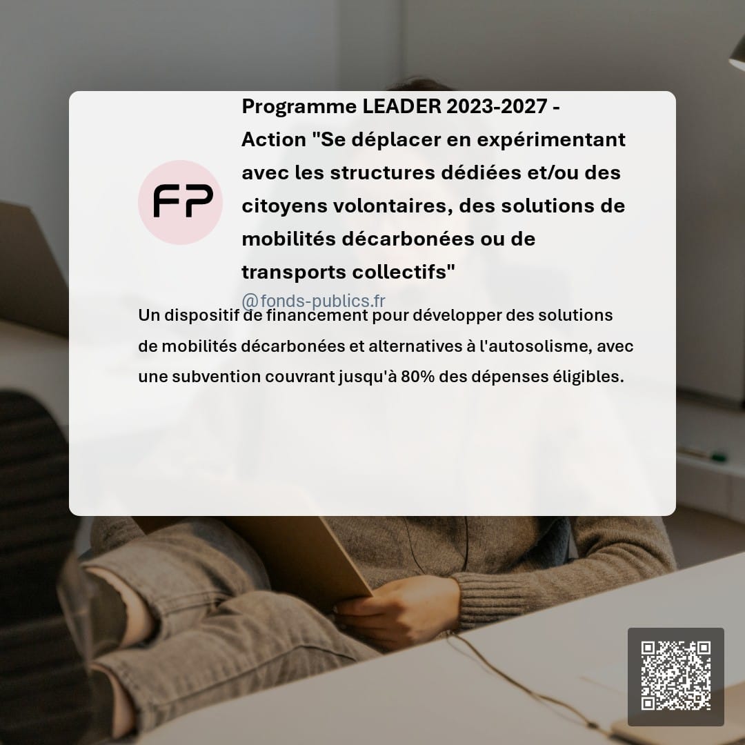 Programme LEADER 2023-2027 - Action "Se déplacer en expérimentant avec les structures dédiées et/ou des citoyens volontaires