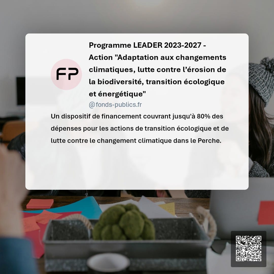 Programme LEADER 2023-2027 - Action "Adaptation aux changements climatiques