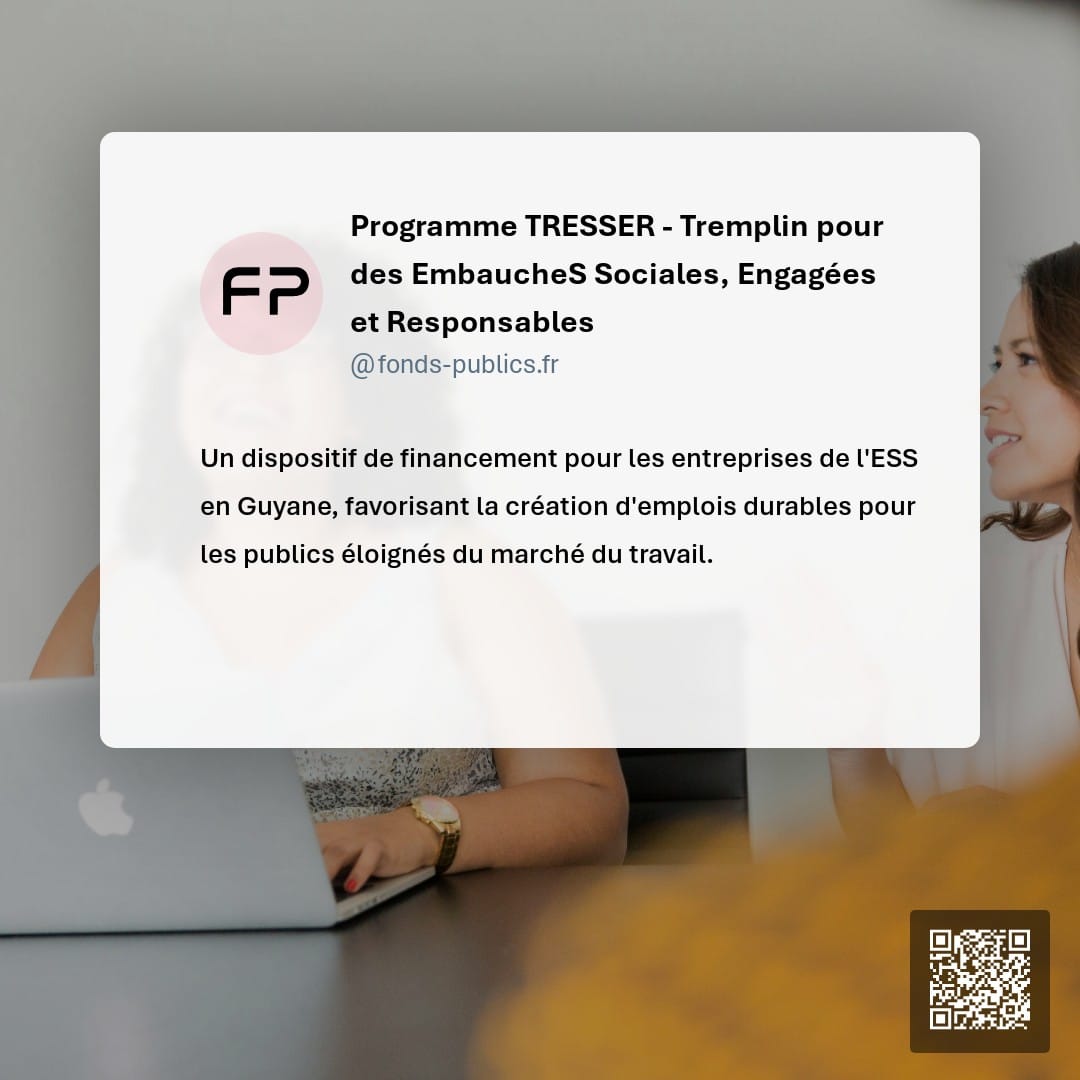 Programme TRESSER - Tremplin pour des EmbaucheS Sociales