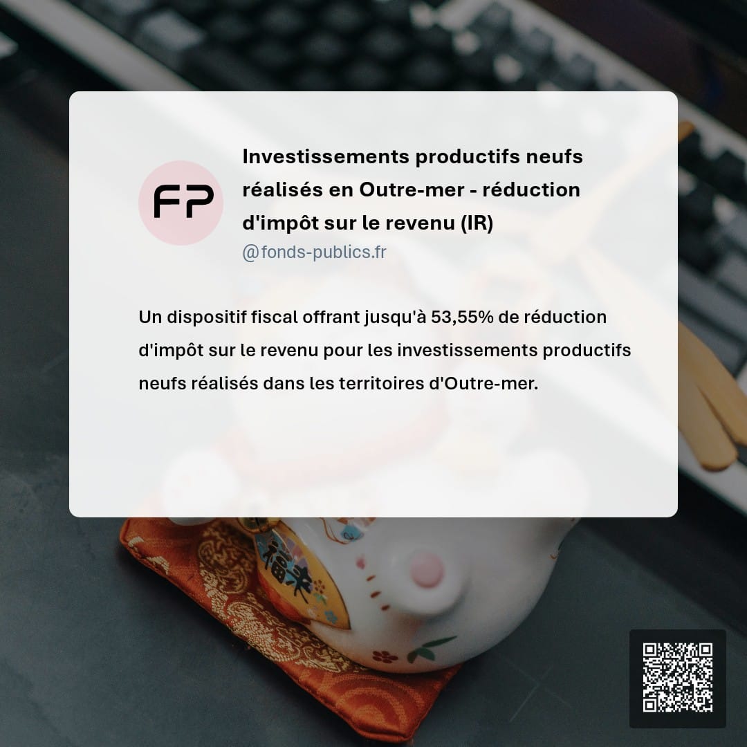 Investissements productifs neufs réalisés en Outre-mer - réduction d'impôt sur le revenu (IR) : Un dispositif fiscal offrant jusqu'à 53