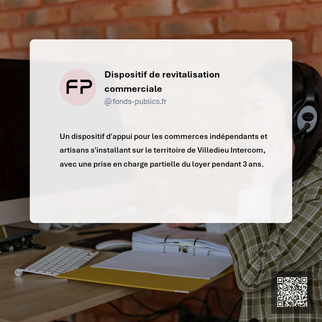 Dispositif de revitalisation commerciale : Un dispositif d'appui pour les commerces indépendants et artisans s'installant sur le territoire de Villedieu Intercom
