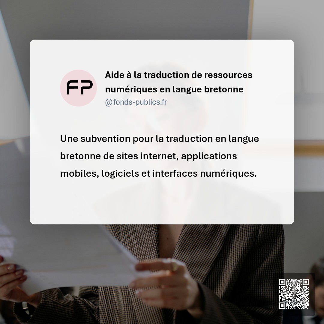 Aide à la traduction de ressources numériques en langue bretonne : Une subvention pour la traduction en langue bretonne de sites internet